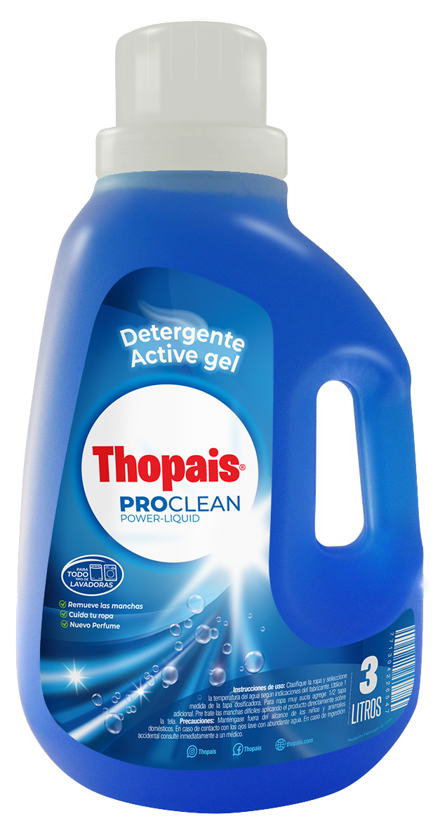 Detergente Active Gel 3 Lts. (50 unidades)